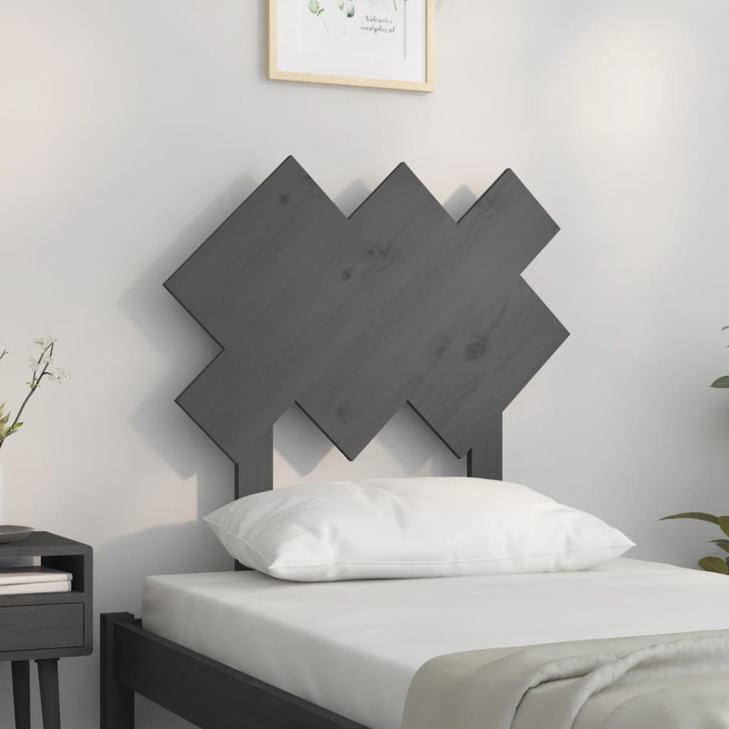 Tête de lit Gris 72,5x3x81 cm Bois massif de pin - XIOS