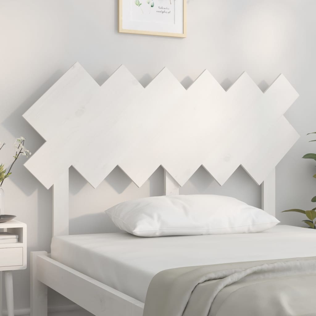 Tête de lit Blanc 122,5x3x80,5 cm Bois massif de pin - XIOS