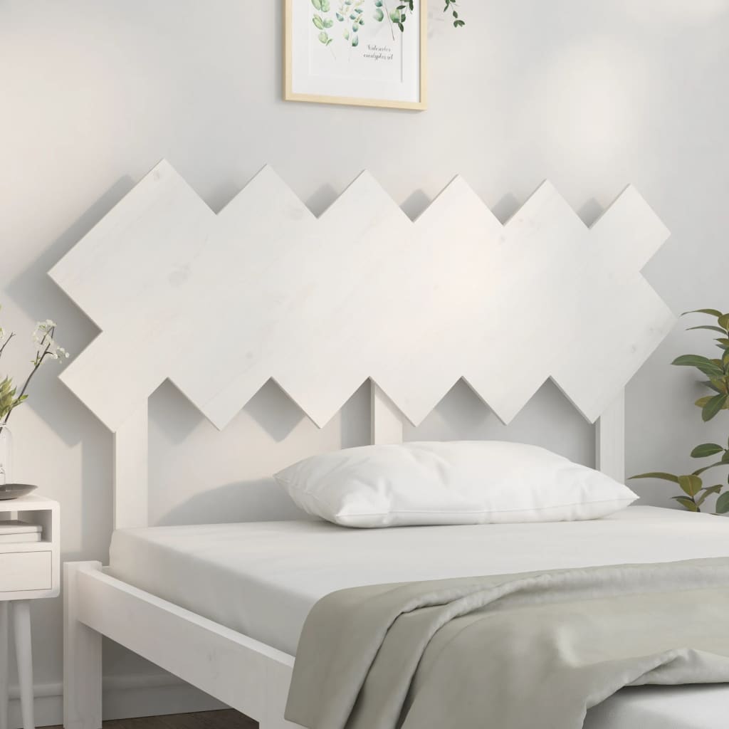 Tête de lit Blanc 132x3x81 cm Bois massif de pin - XIOS