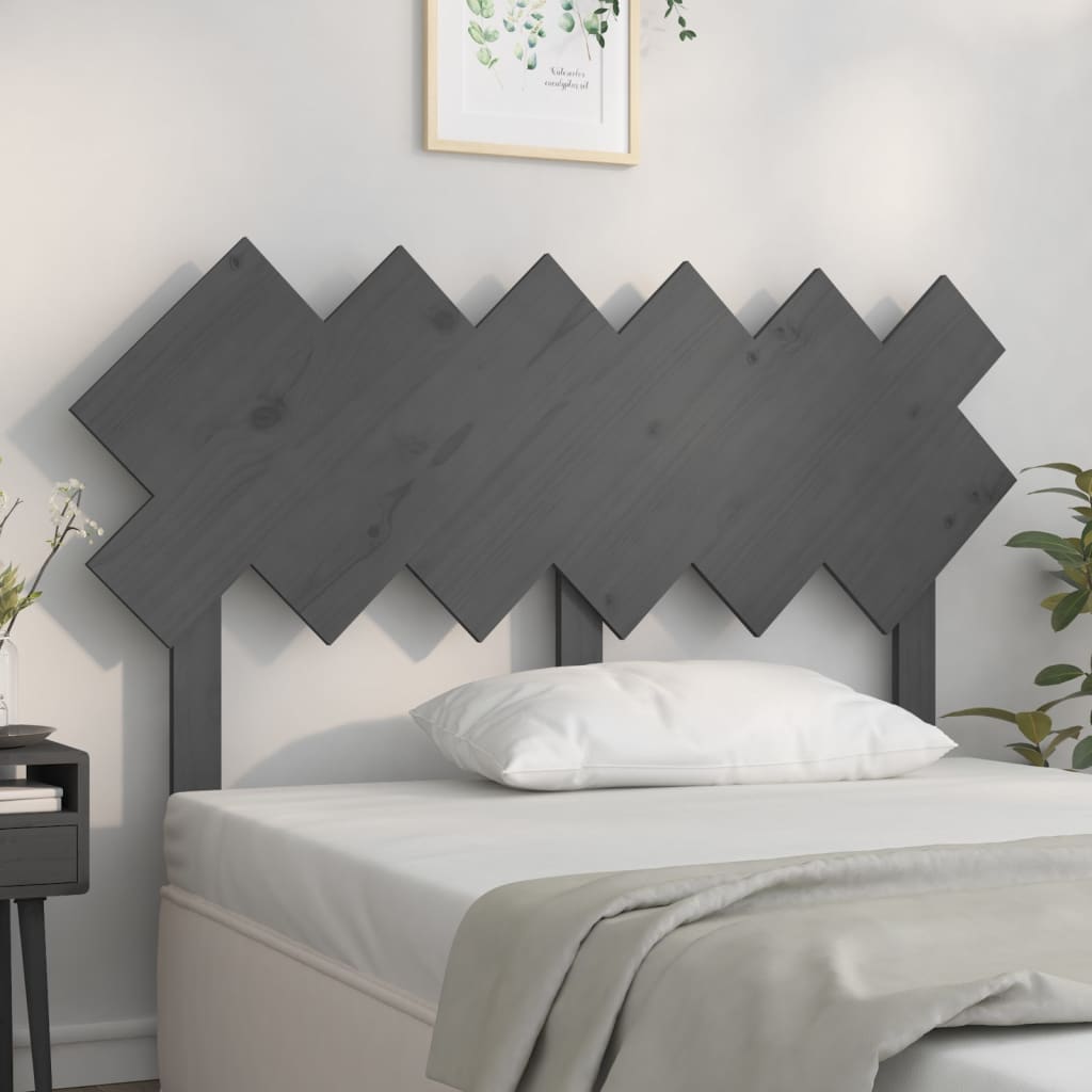 Tête de lit Gris 132x3x81 cm Bois massif de pin - XIOS