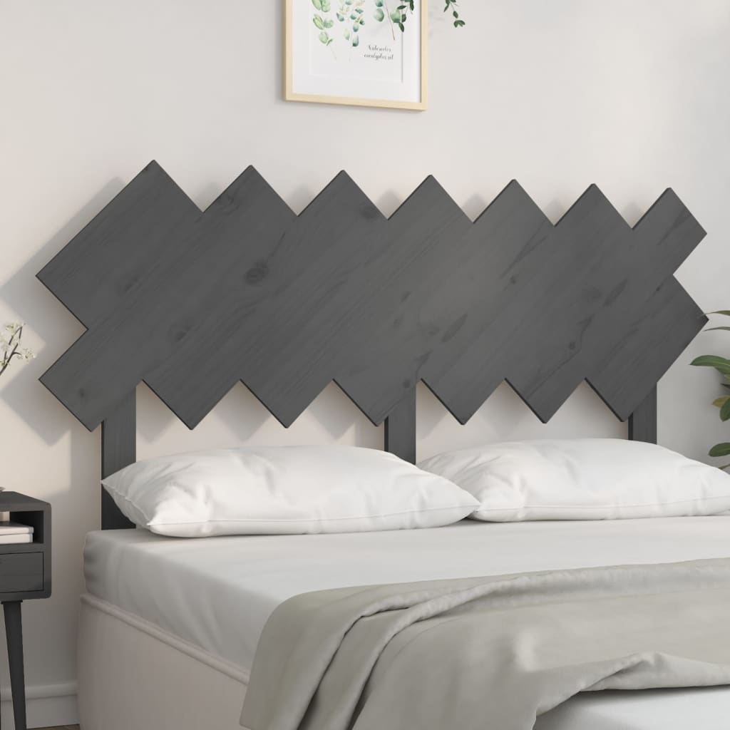 Tête de lit Gris 141x3x80,5 cm Bois massif de pin - XIOS