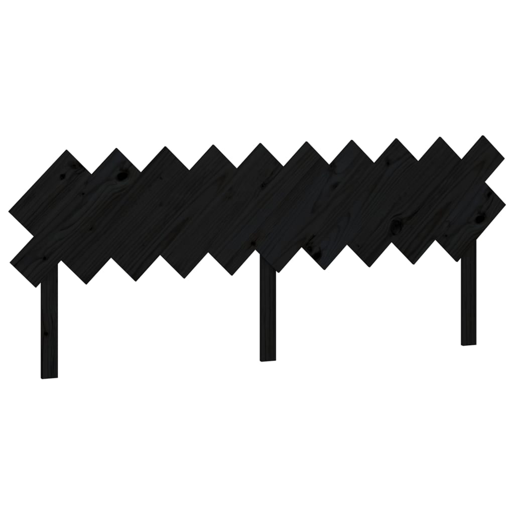 Tête de lit Noir 196x3x80,5 cm Bois massif de pin - XIOS