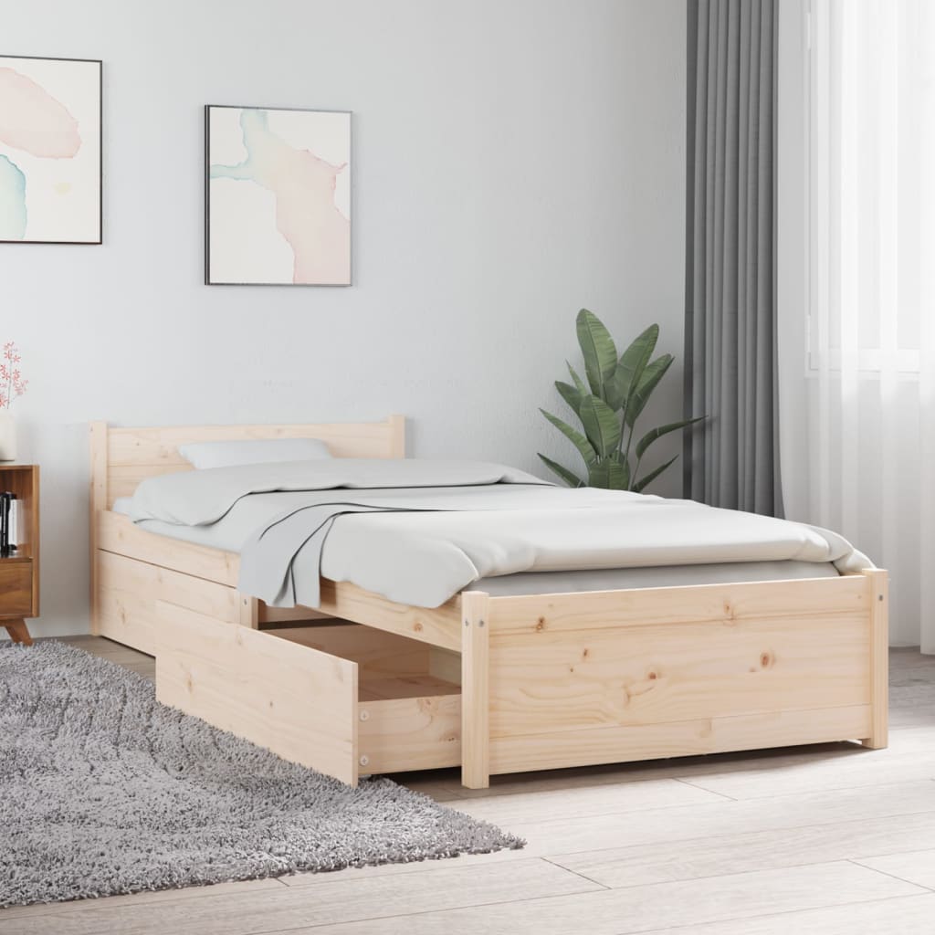 Cadre de lit sans matelas avec tiroirs - XIOS