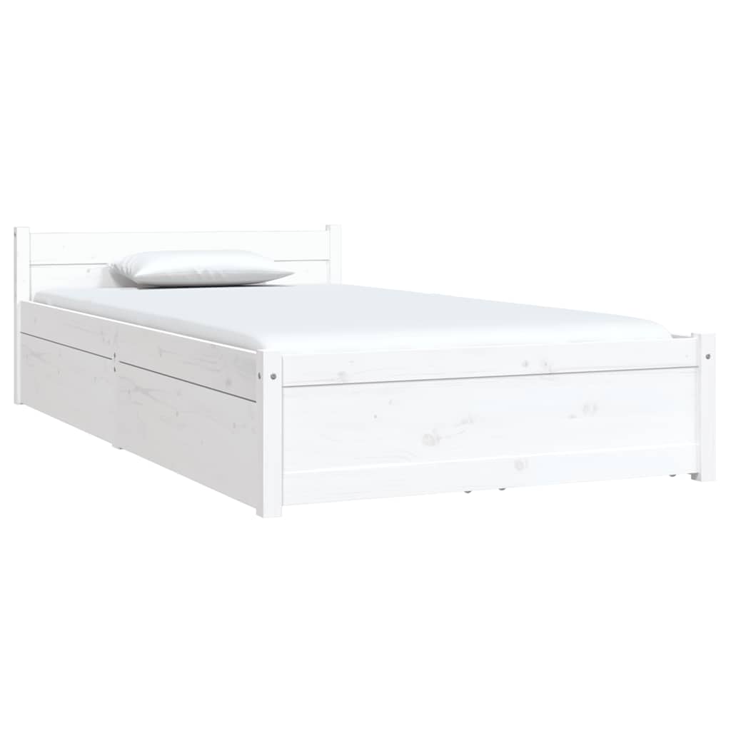 Cadre de lit sans matelas avec tiroirs blanc - XIOS