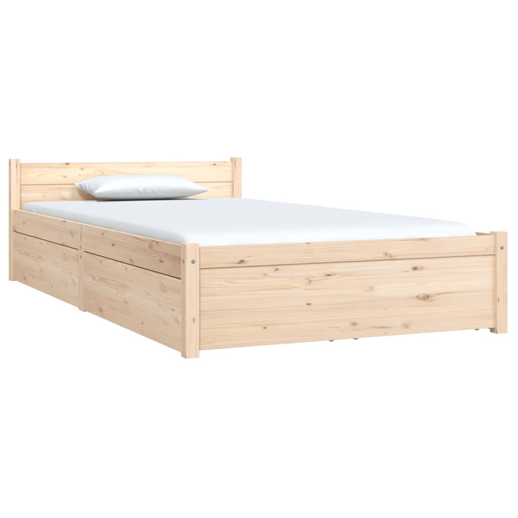 Cadre de lit sans matelas avec tiroirs 90x200 cm - XIOS