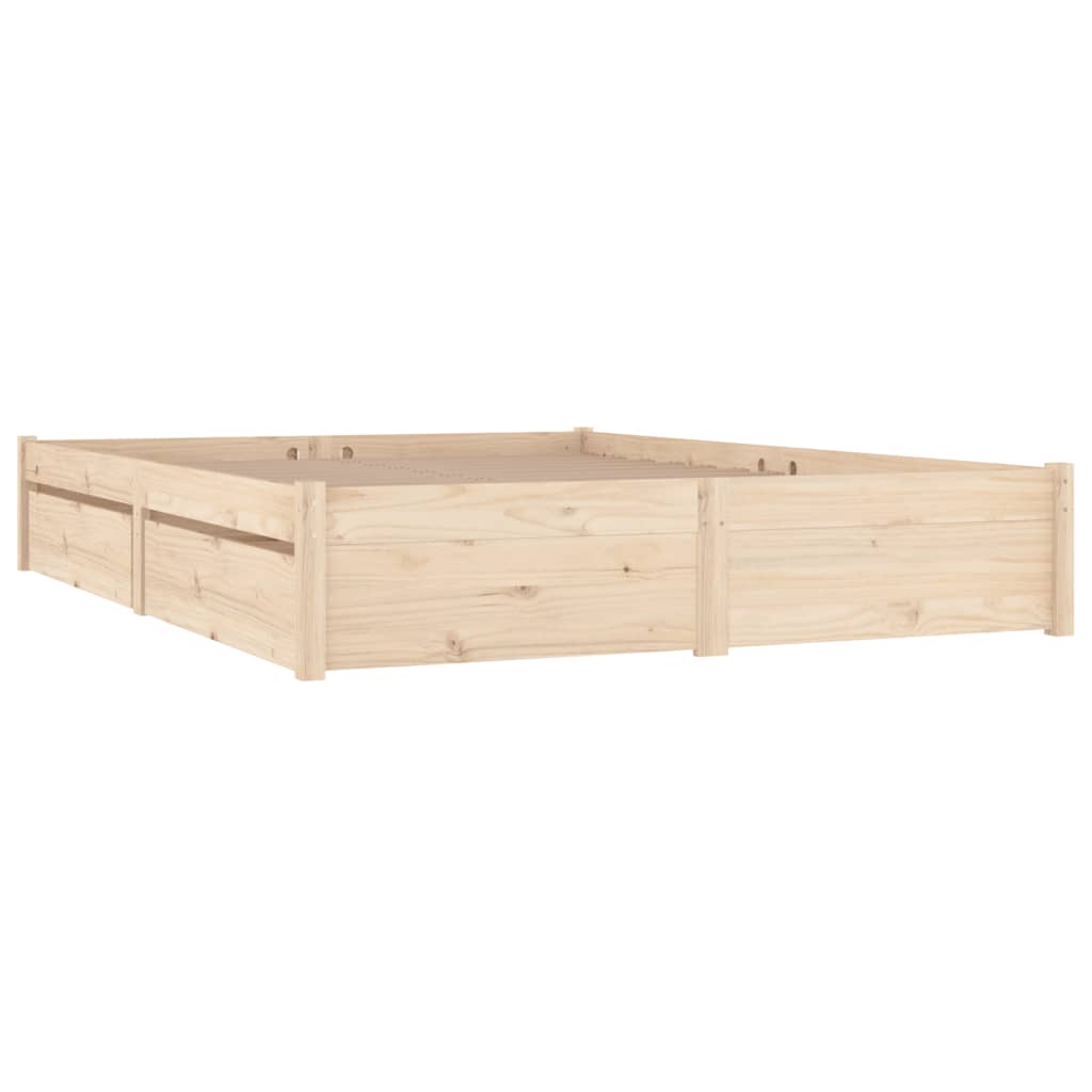 Cadre de lit sans matelas avec tiroirs 120x200 cm - XIOS