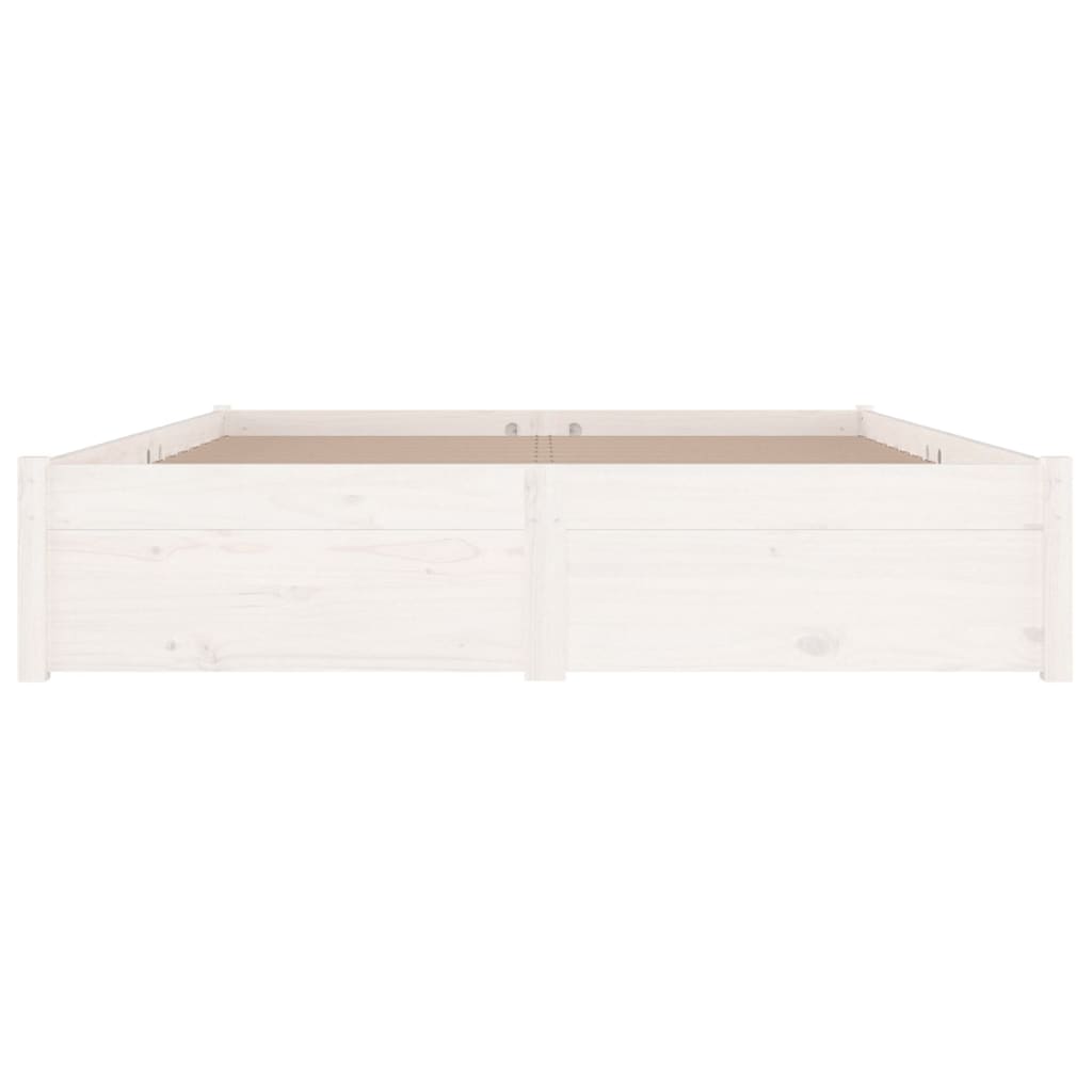 Cadre de lit sans matelas avec tiroirs blanc 120x200 cm - XIOS