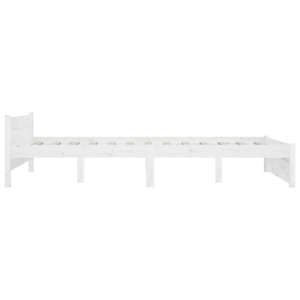 Cadre de lit sans matelas avec tiroirs blanc 140x190 cm