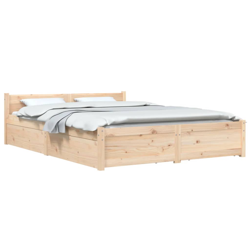 Cadre de lit sans matelas avec tiroirs 120x200 cm - XIOS