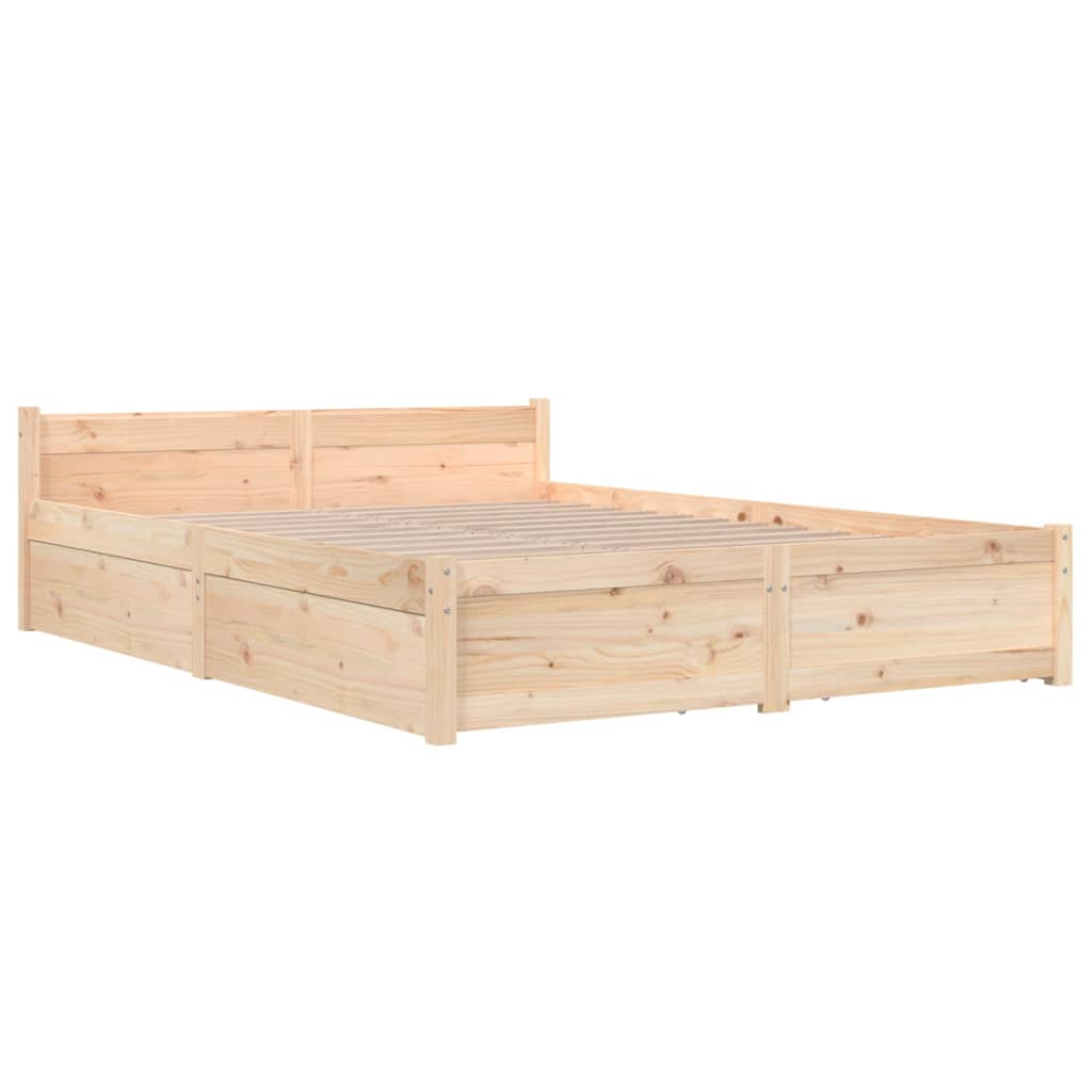 Cadre de lit sans matelas avec tiroirs 120x200 cm - XIOS