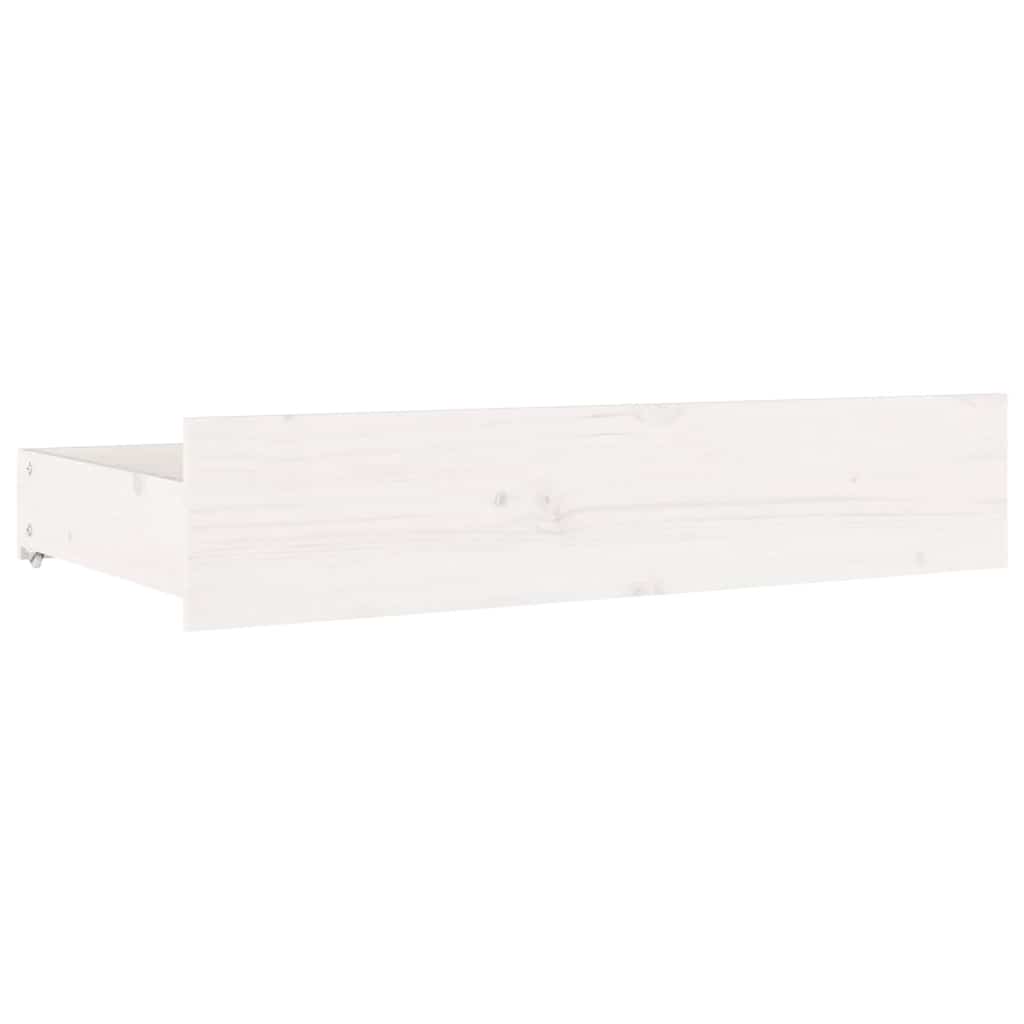 Cadre de lit sans matelas avec tiroirs blanc 120x200 cm - XIOS