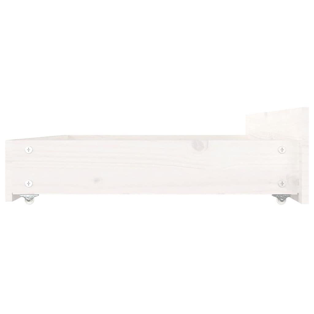 Cadre de lit sans matelas avec tiroirs blanc 120x200 cm - XIOS