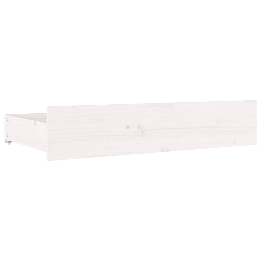 Cadre de lit sans matelas avec tiroirs blanc 140x200 cm - XIOS
