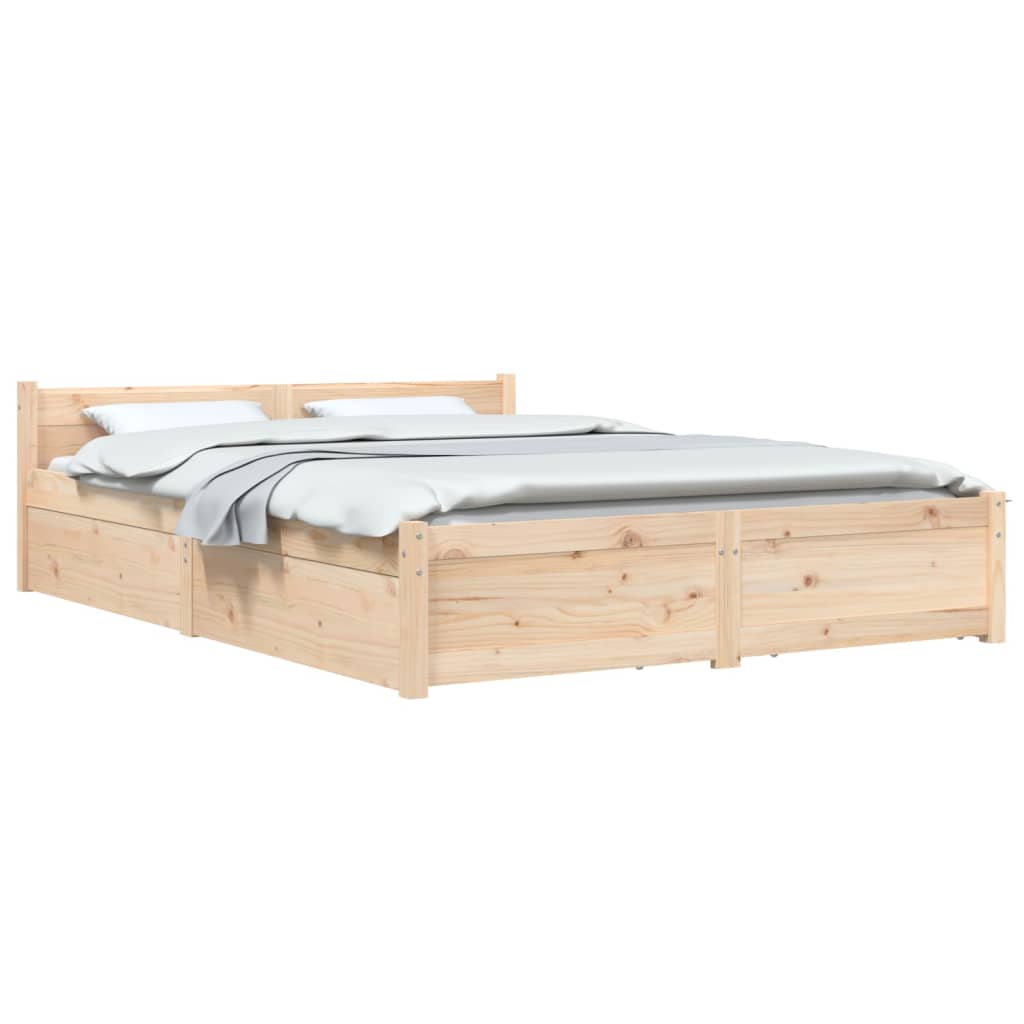 Cadre de lit sans matelas avec tiroirs - XIOS