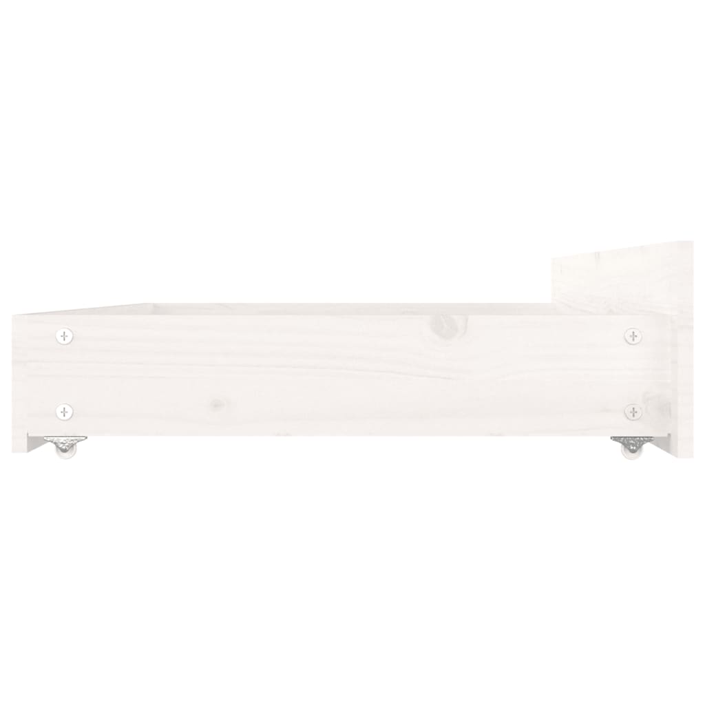 Cadre de lit sans matelas avec tiroirs blanc - XIOS