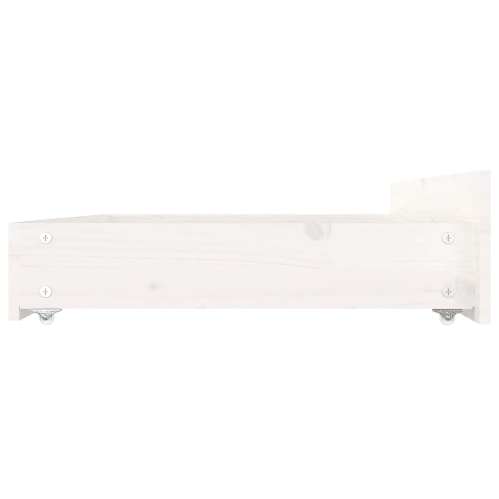 Cadre de lit sans matelas avec tiroirs blanc 160x200 cm - XIOS