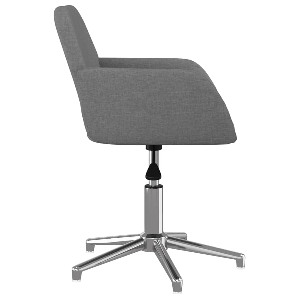 Chaises pivotantes à manger lot de 2 Gris clair Tissu - XIOS