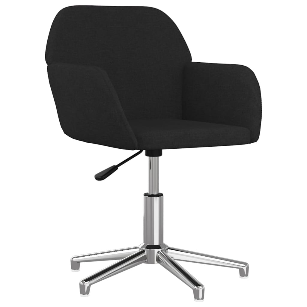 Chaises pivotantes à manger lot de 2 Noir Tissu