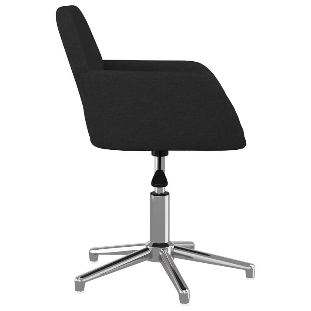 Chaises pivotantes à manger lot de 2 Noir Tissu