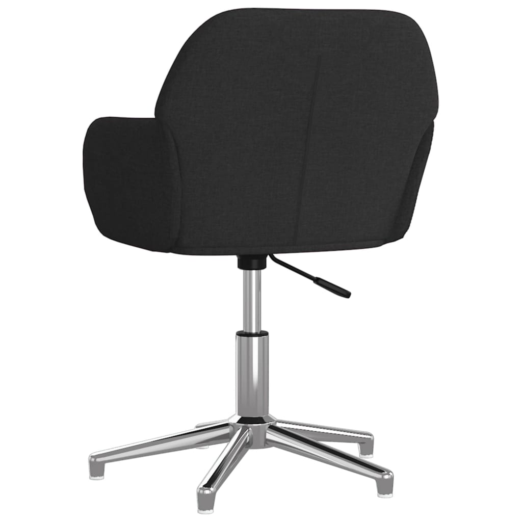 Chaises pivotantes à manger lot de 2 Noir Tissu