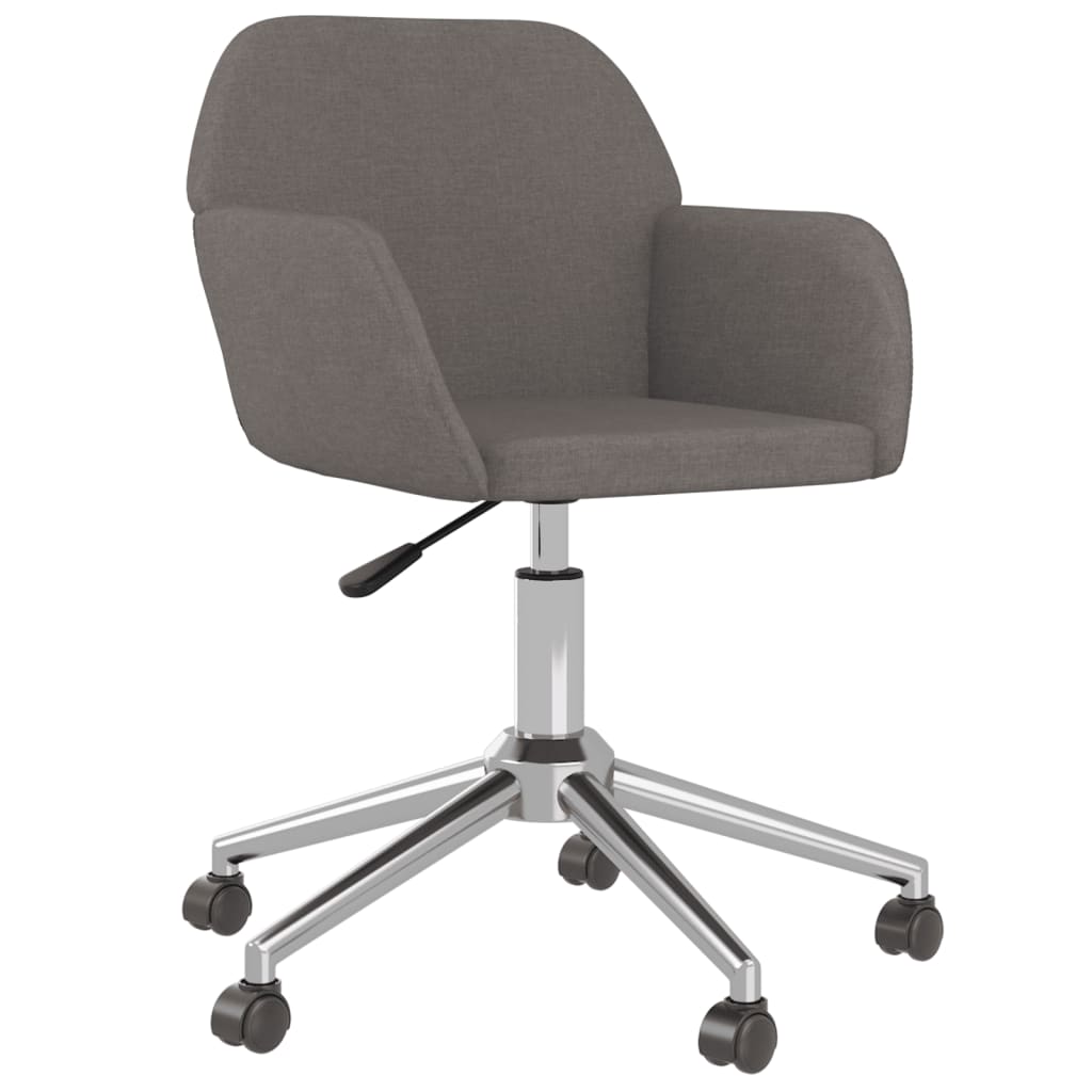 Chaises pivotantes à manger lot de 2 Gris foncé Tissu - XIOS