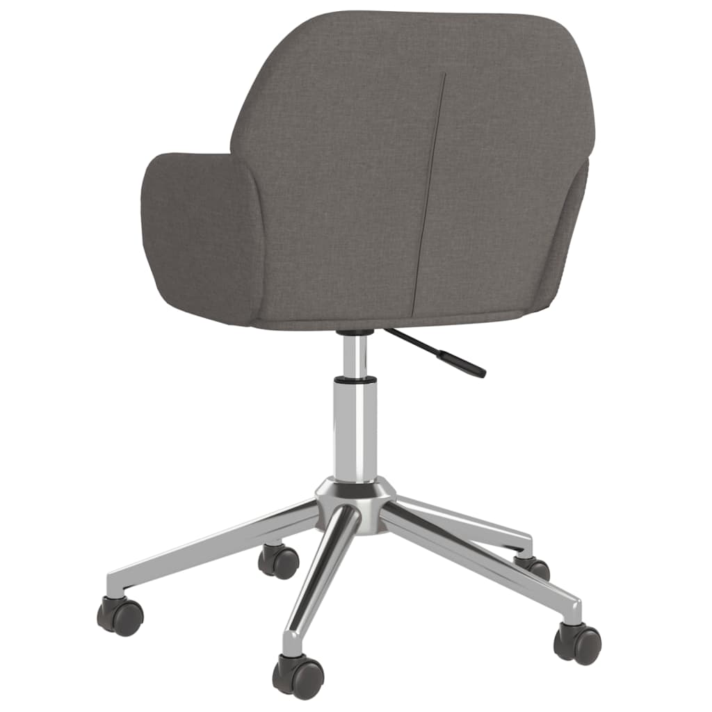 Chaises pivotantes à manger lot de 2 Gris foncé Tissu - XIOS