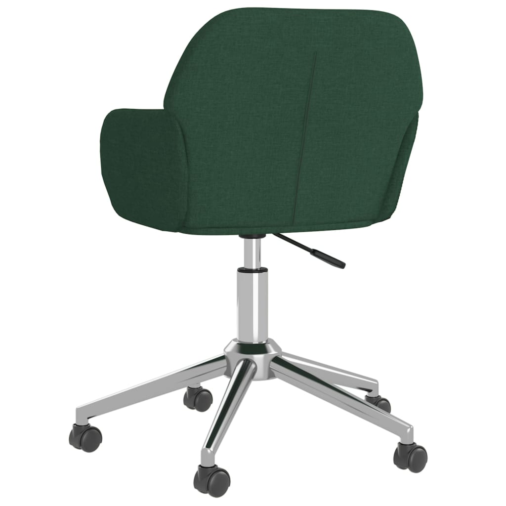 Chaises pivotantes à manger lot de 2 vert foncé tissu - XIOS