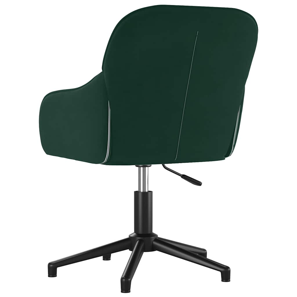 Chaises pivotantes à manger lot de 2 Vert foncé Velours - XIOS