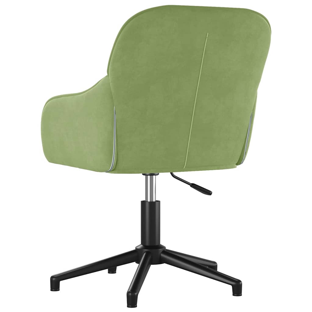Chaises pivotantes à manger lot de 2 Vert clair Velours - XIOS