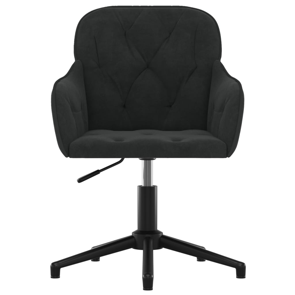 Chaises pivotantes à manger lot de 2 Noir Velours - XIOS