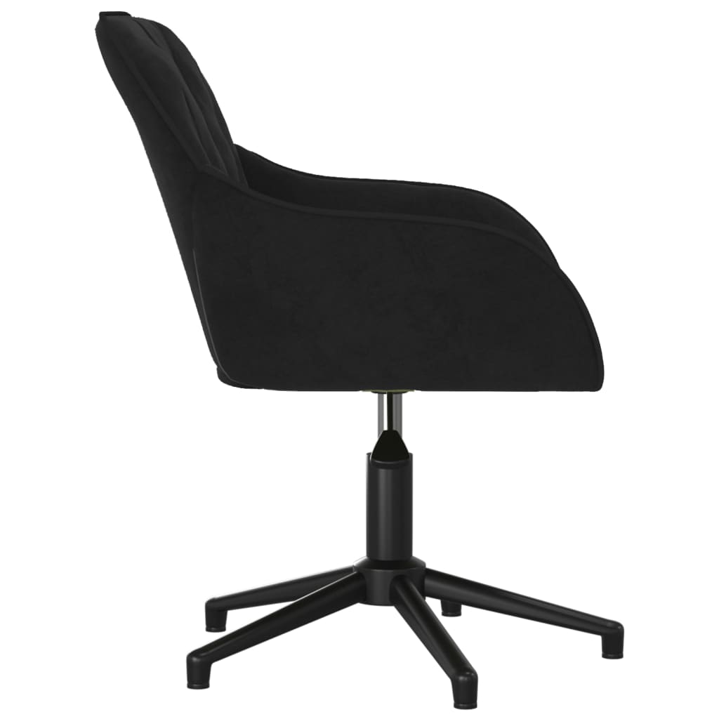 Chaises pivotantes à manger lot de 2 Noir Velours - XIOS