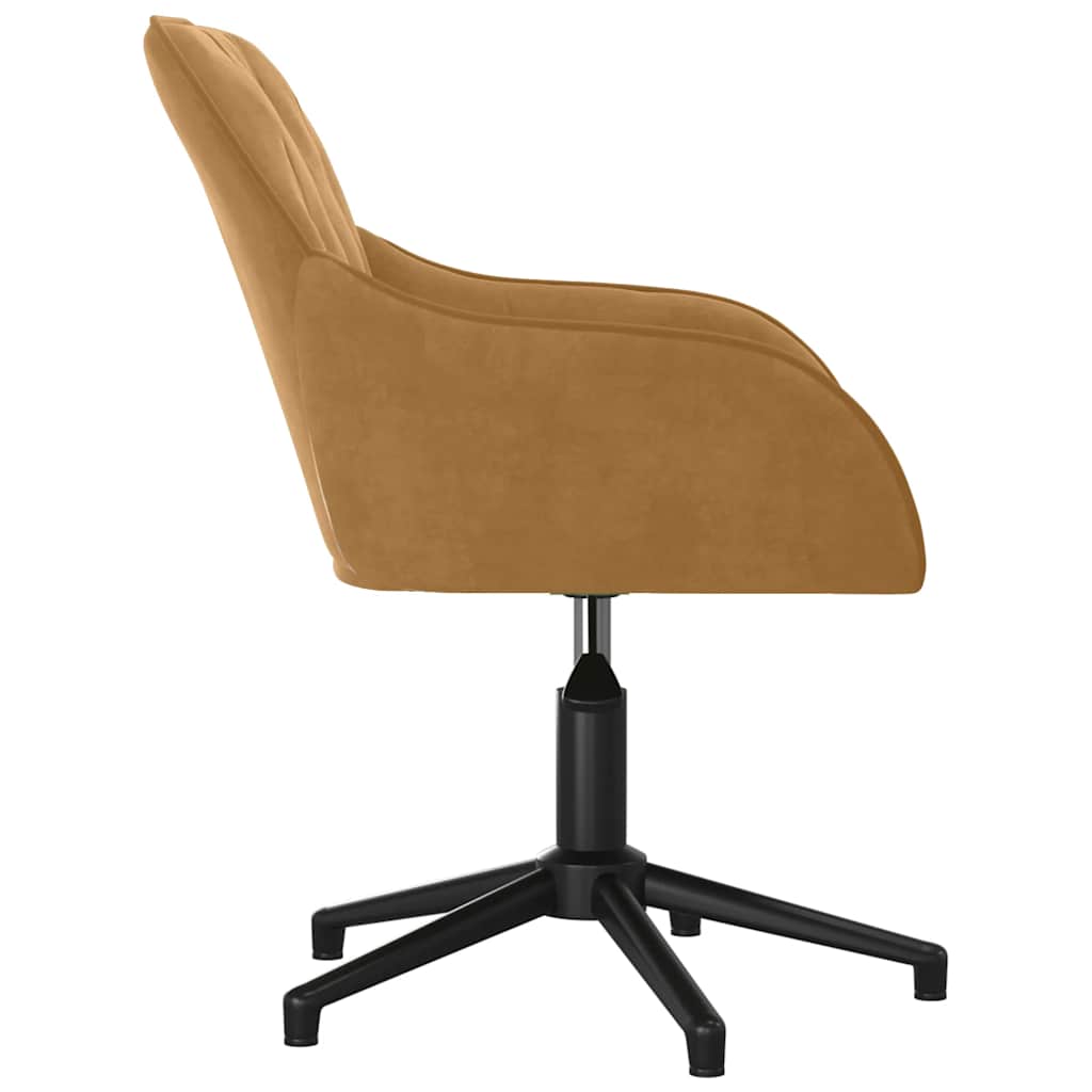 Chaises pivotantes à manger lot de 2 Marron Velours - XIOS