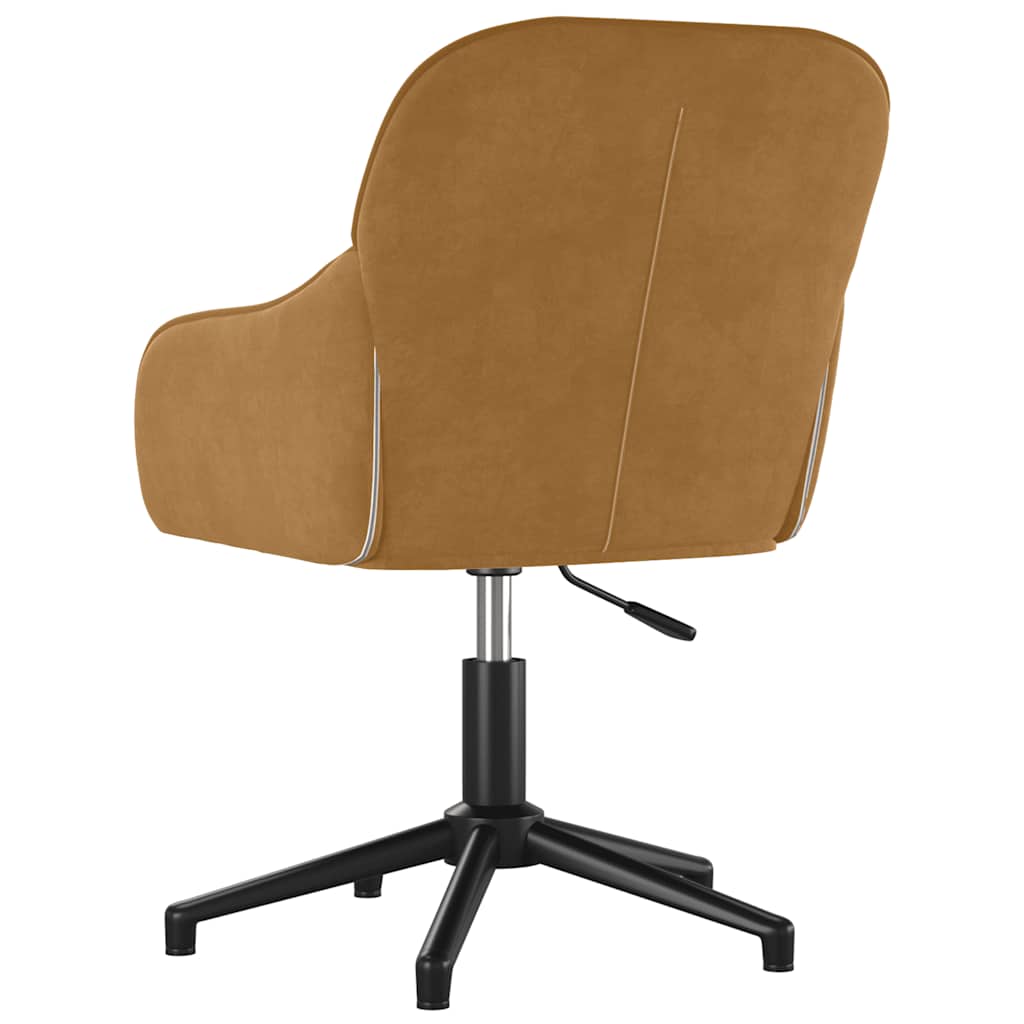 Chaises pivotantes à manger lot de 2 Marron Velours - XIOS