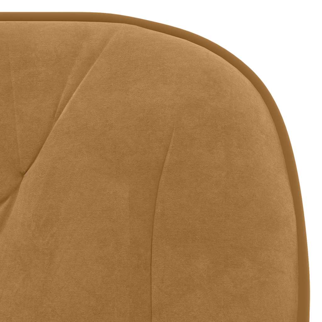 Chaises pivotantes à manger lot de 2 Marron Velours - XIOS