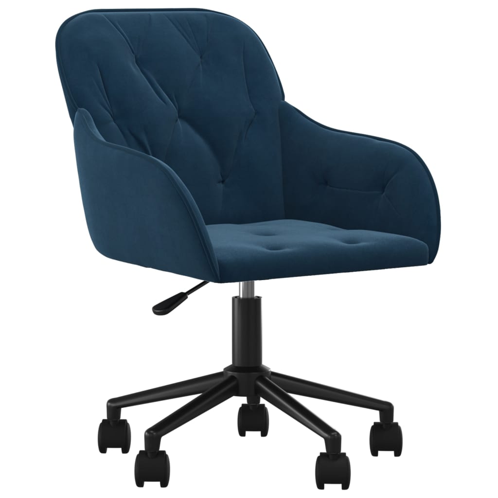 Chaises pivotantes à manger lot de 2 Bleu Velours - XIOS
