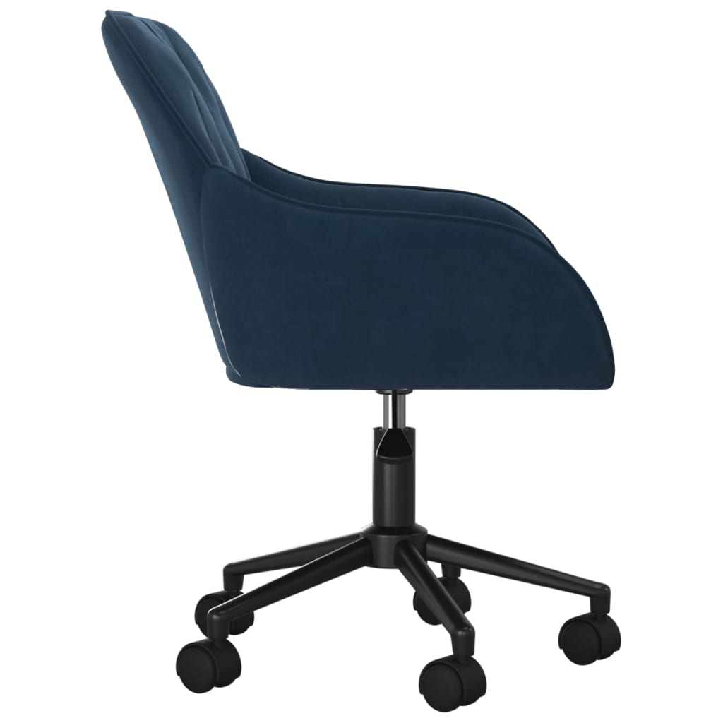 Chaises pivotantes à manger lot de 2 Bleu Velours - XIOS