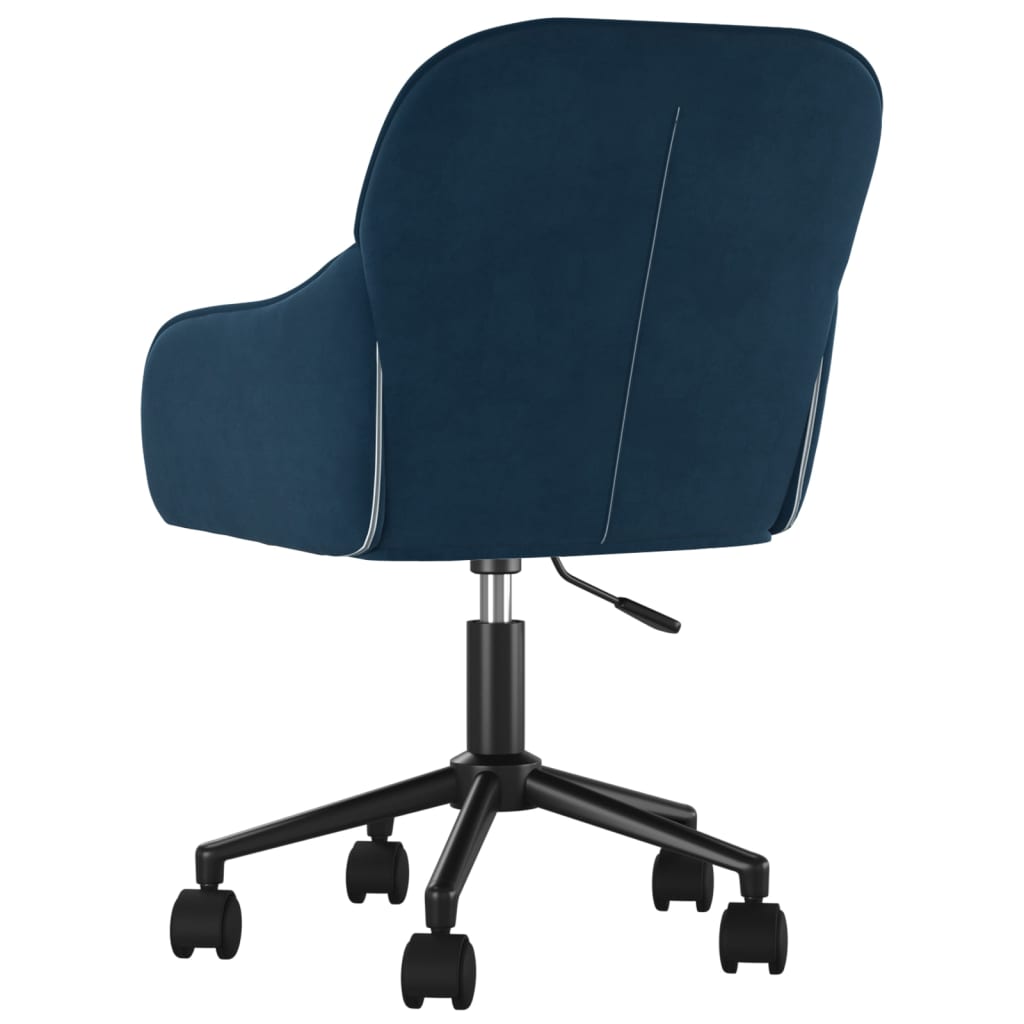 Chaises pivotantes à manger lot de 2 Bleu Velours - XIOS