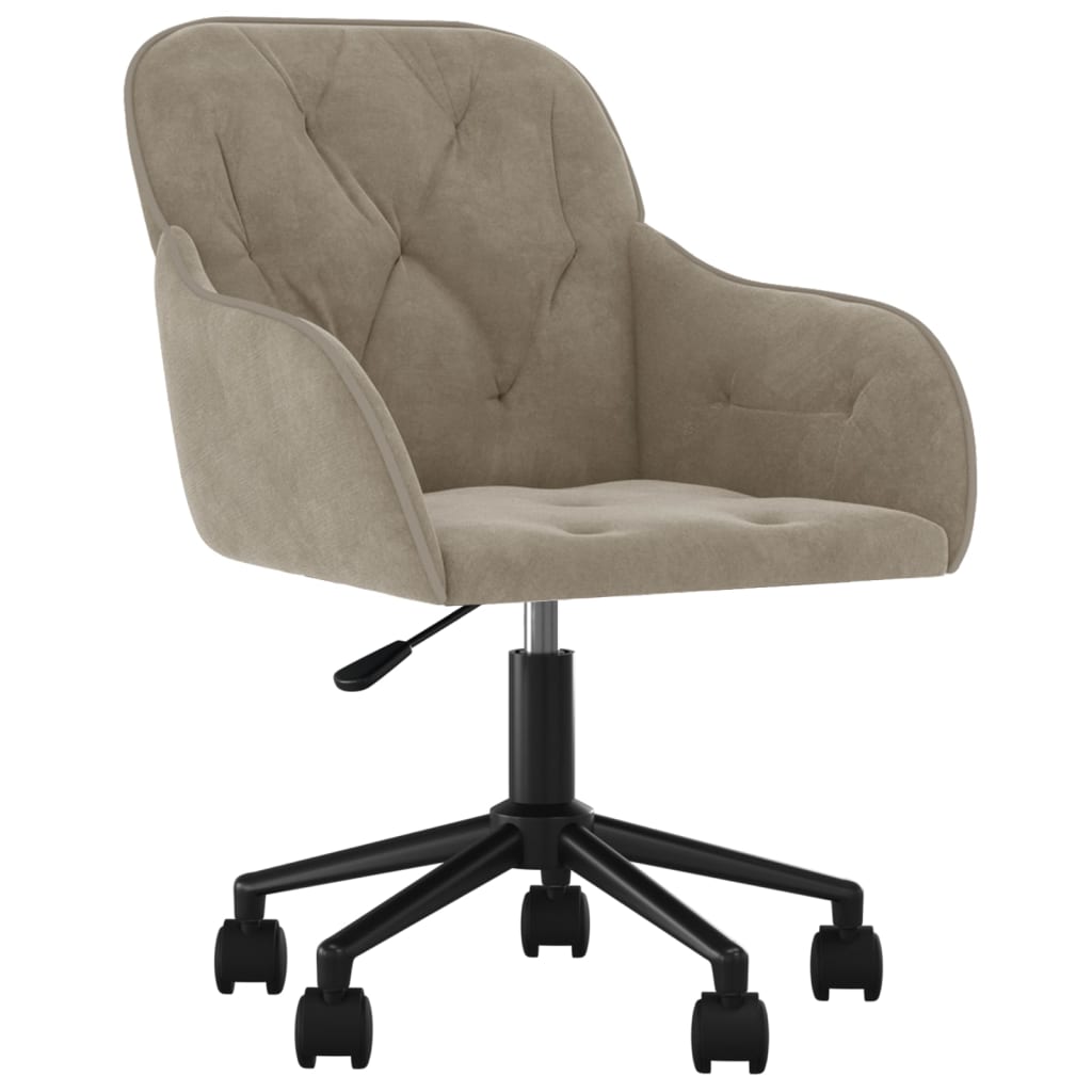 Chaises pivotantes à manger lot de 2 Gris clair Velours - XIOS