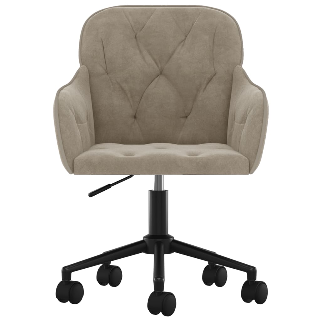 Chaises pivotantes à manger lot de 2 Gris clair Velours - XIOS