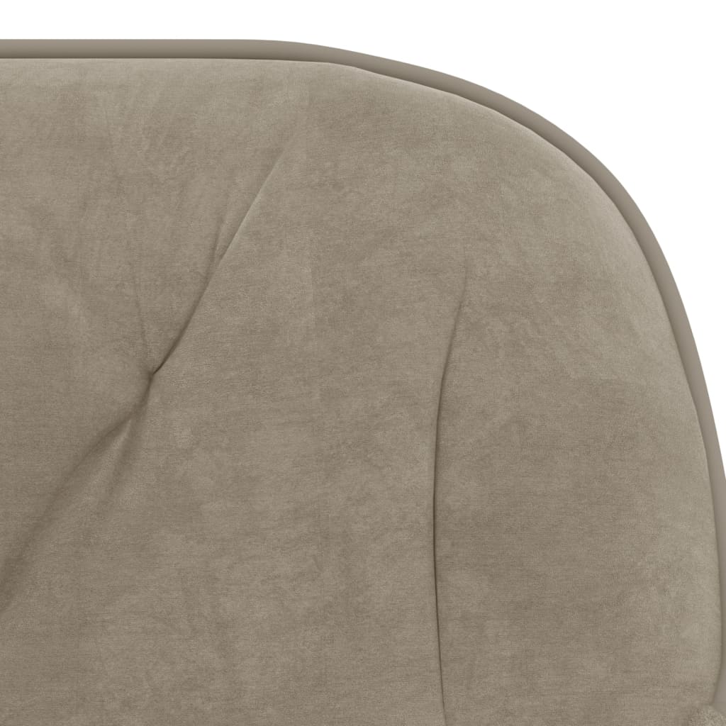 Chaises pivotantes à manger lot de 2 Gris clair Velours - XIOS