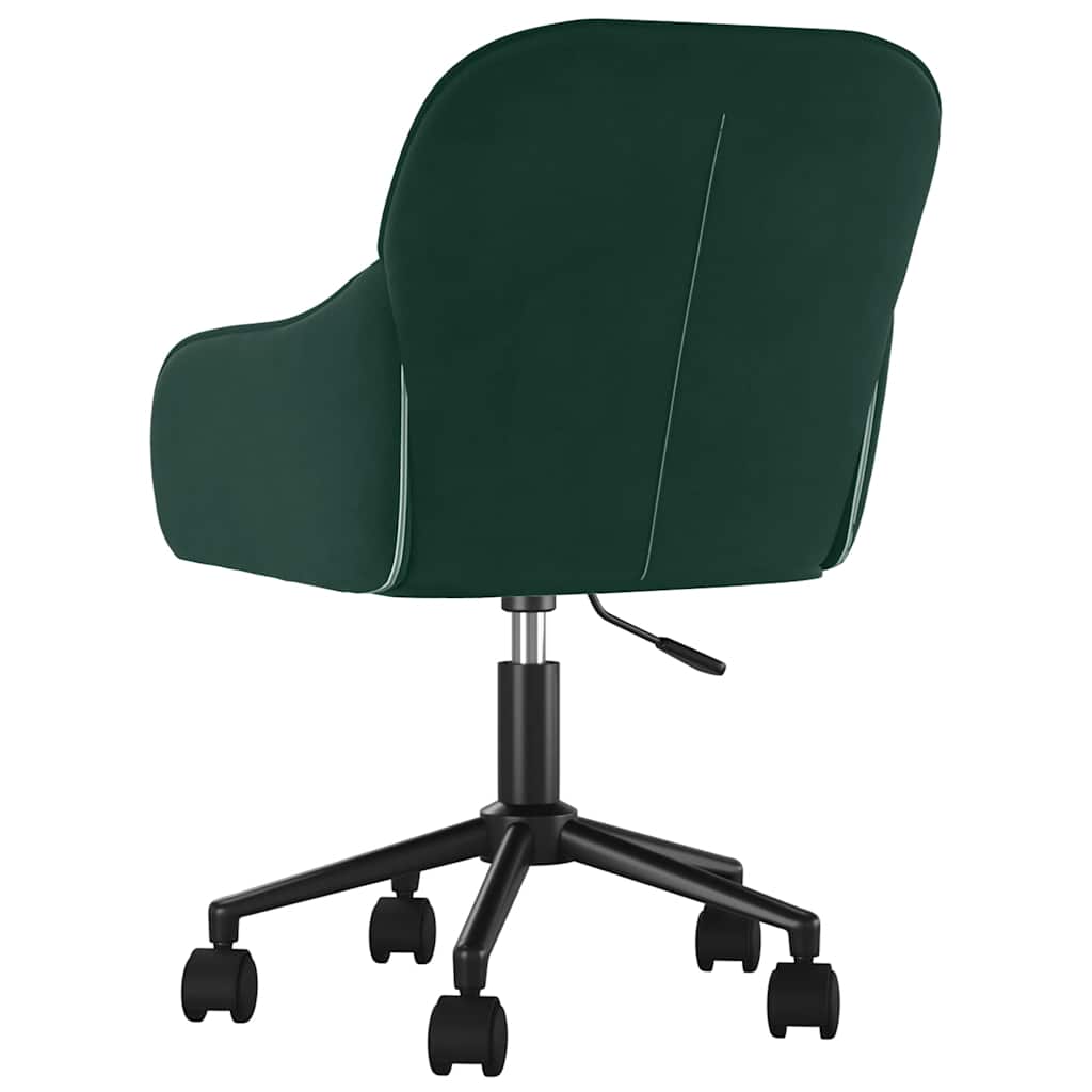Chaises pivotantes à manger lot de 2 Vert foncé Velours - XIOS