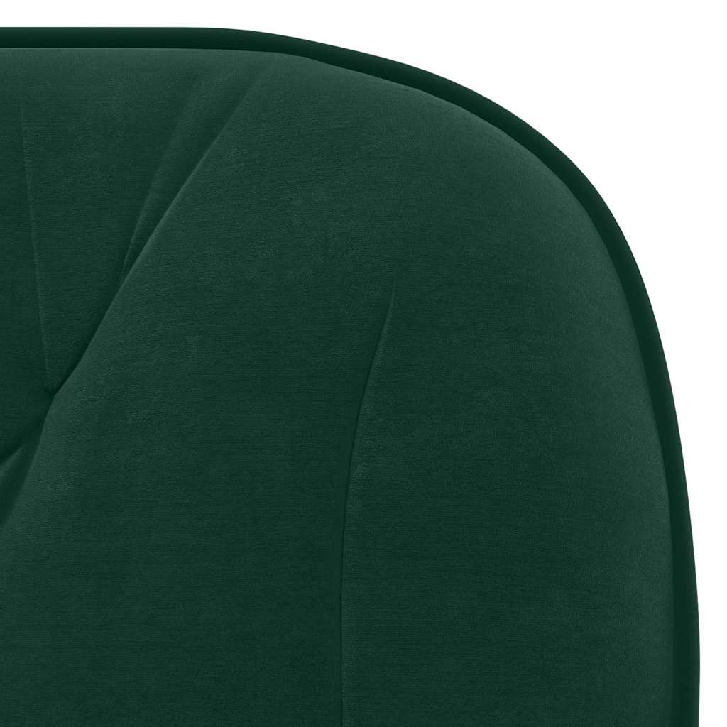 Chaises pivotantes à manger lot de 2 Vert foncé Velours - XIOS