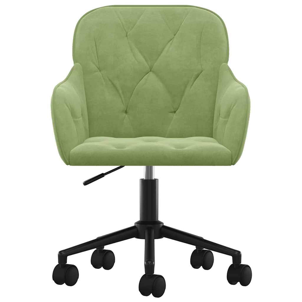 Chaises pivotantes à manger lot de 2 Vert clair Velours - XIOS