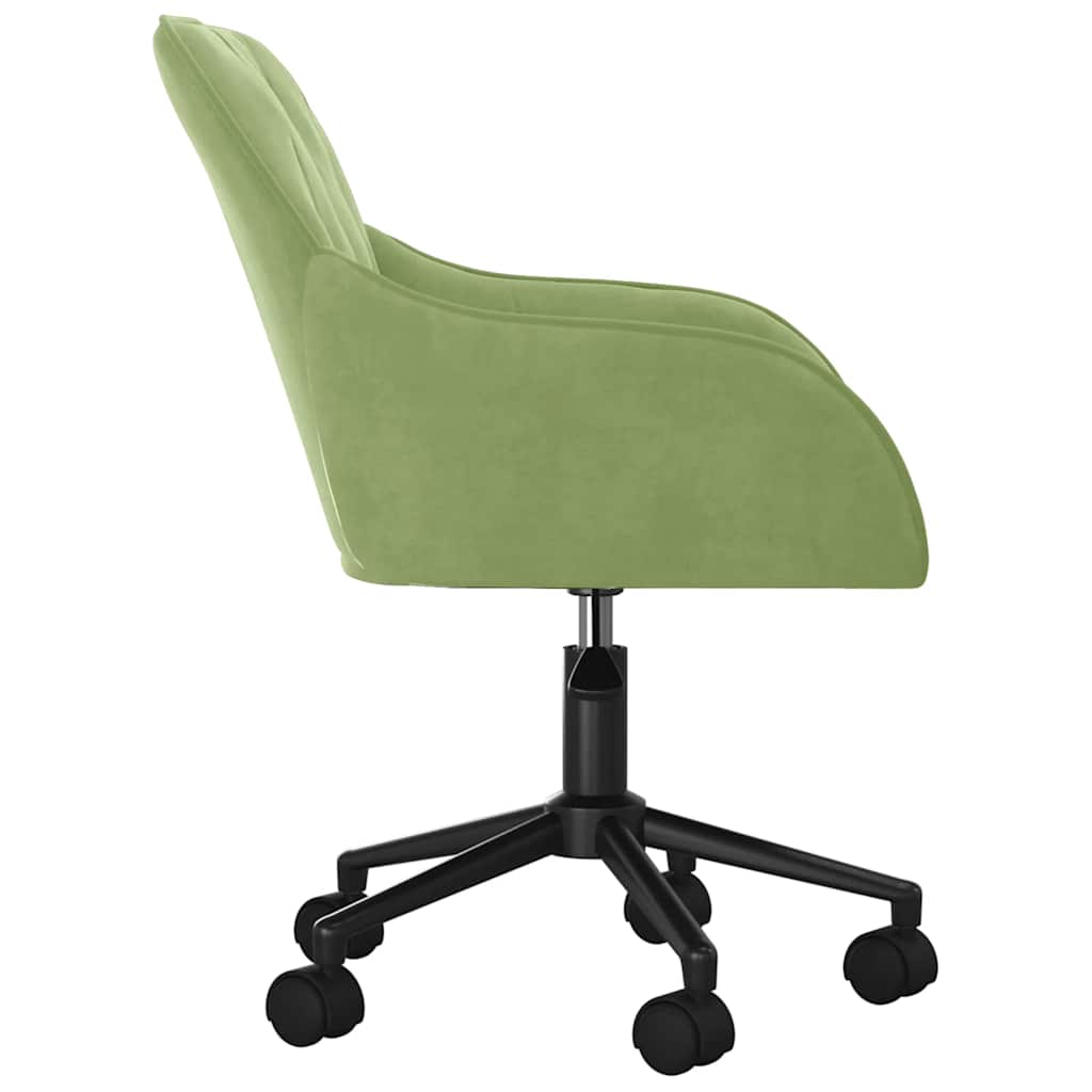 Chaises pivotantes à manger lot de 2 Vert clair Velours - XIOS