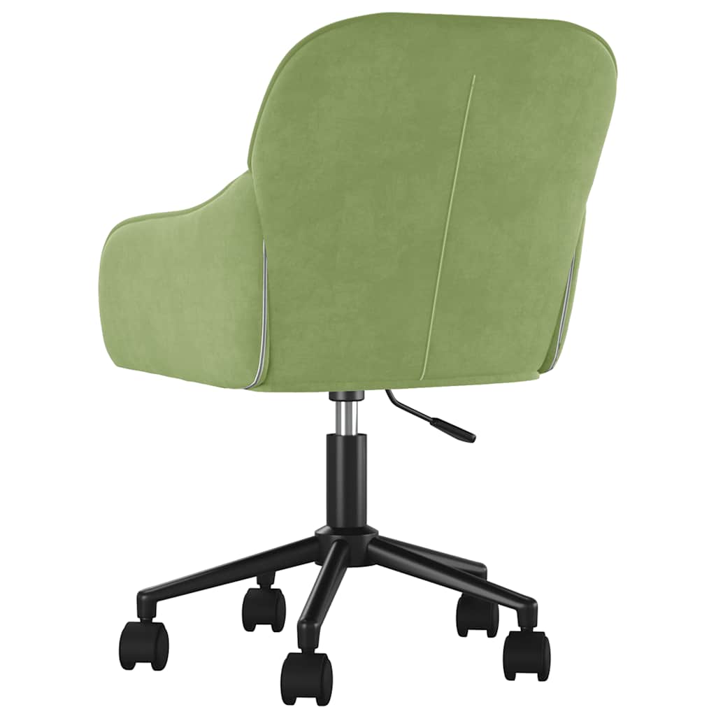 Chaises pivotantes à manger lot de 2 Vert clair Velours - XIOS