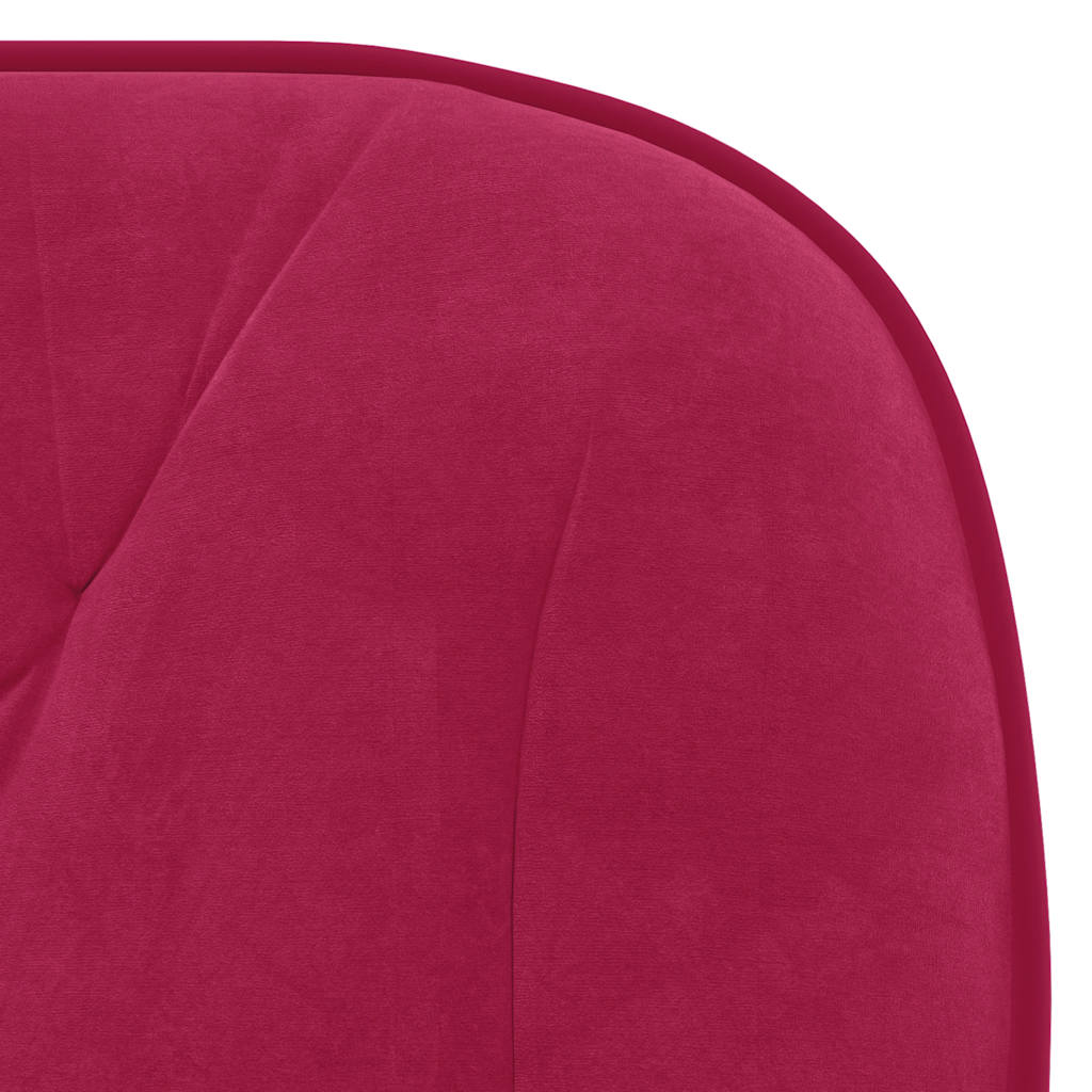 Chaises pivotantes à manger lot de 2 Rouge bordeaux Velours - XIOS