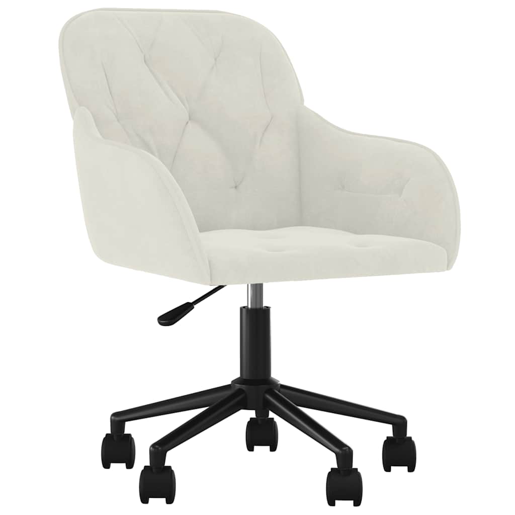 Chaises pivotantes à manger lot de 2 Crème Velours - XIOS