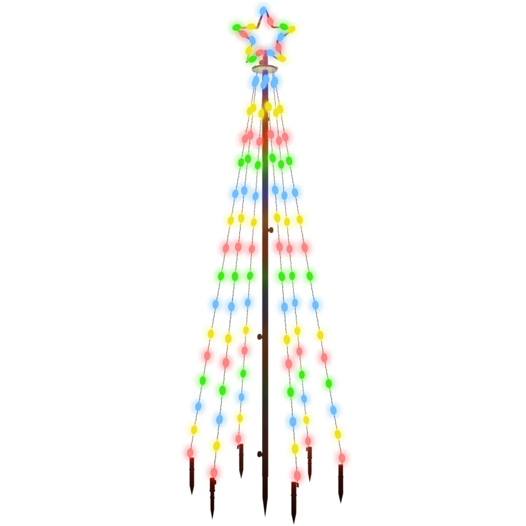 Sapin de Noël avec piquet Coloré 108 LED 180 cm - XIOS