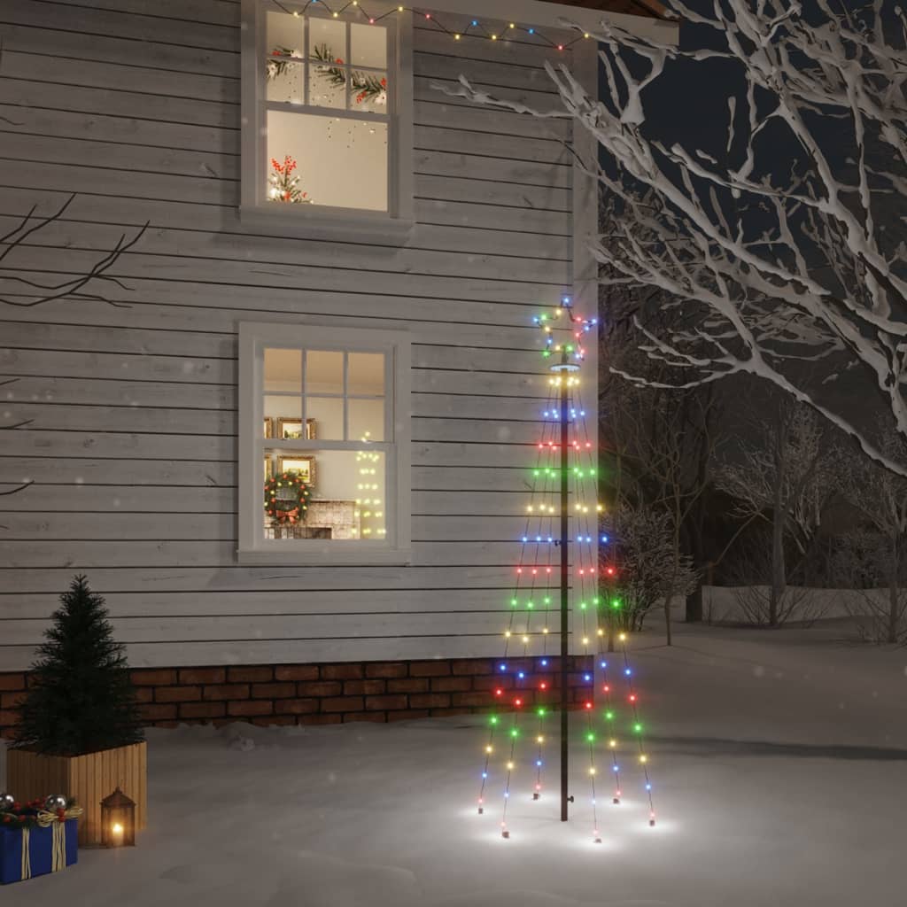 Sapin de Noël avec piquet Coloré 108 LED 180 cm - XIOS