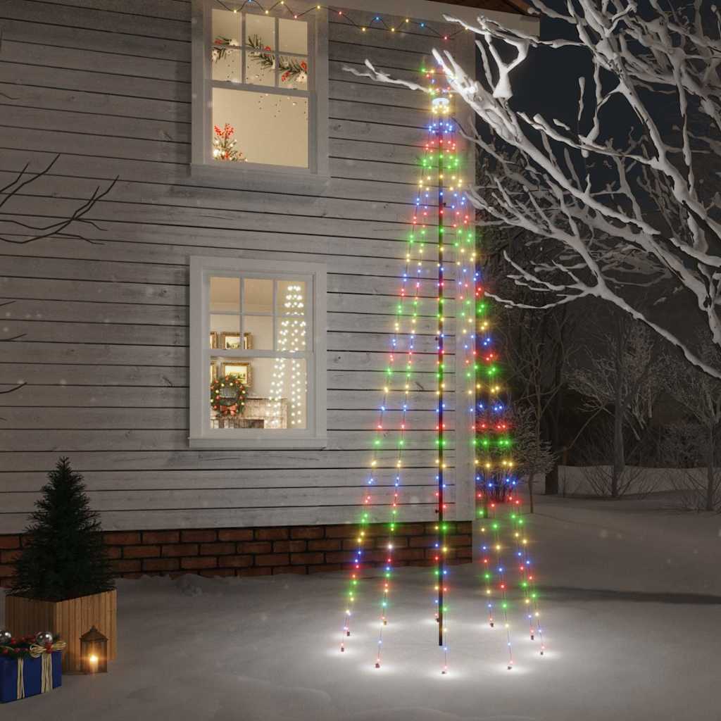Sapin de Noël avec piquet Coloré 310 LED 300 cm - XIOS